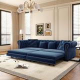 3 In 1 Pull Out Convertible Sleeper Sofa Bed, King Size, Chaise Lounge