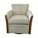 Swivel Accent 360° Rotating Armchair With Turntable Base For Living Room - Cream Beige