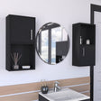 Wall Mounted Bathroom Medicine Cabinet Eak Two Doors, Two Shelves - Black - Medicine Cabinets - Alpine Outlets