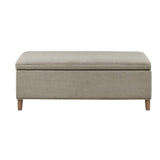 Caymus - Rectangular Soft Close Storage Bench - Light Gray