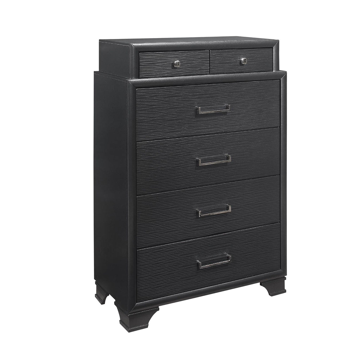 Civic - 5 Piece Storage Bedroom Set With Bookcase Headboard
