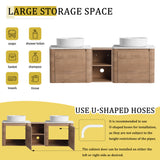 Wall Mounted Bathroom Vanity With Art Sink, 1 Storage Shelf, Soft Close Door