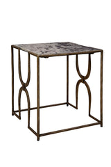 Sandra - End Table - Gray / Bronze
