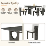 Dining Table Set For 6 With Upholstered Chairs