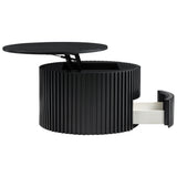 Round Lift Top Coffee Table With Hidden Storage For Living Room
