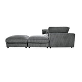 Upholstered Modular Sectional & Custom Configuration And Toss Pillows