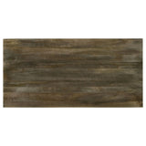 Roman - Rectangular Double V Leg Dining Table - Brown