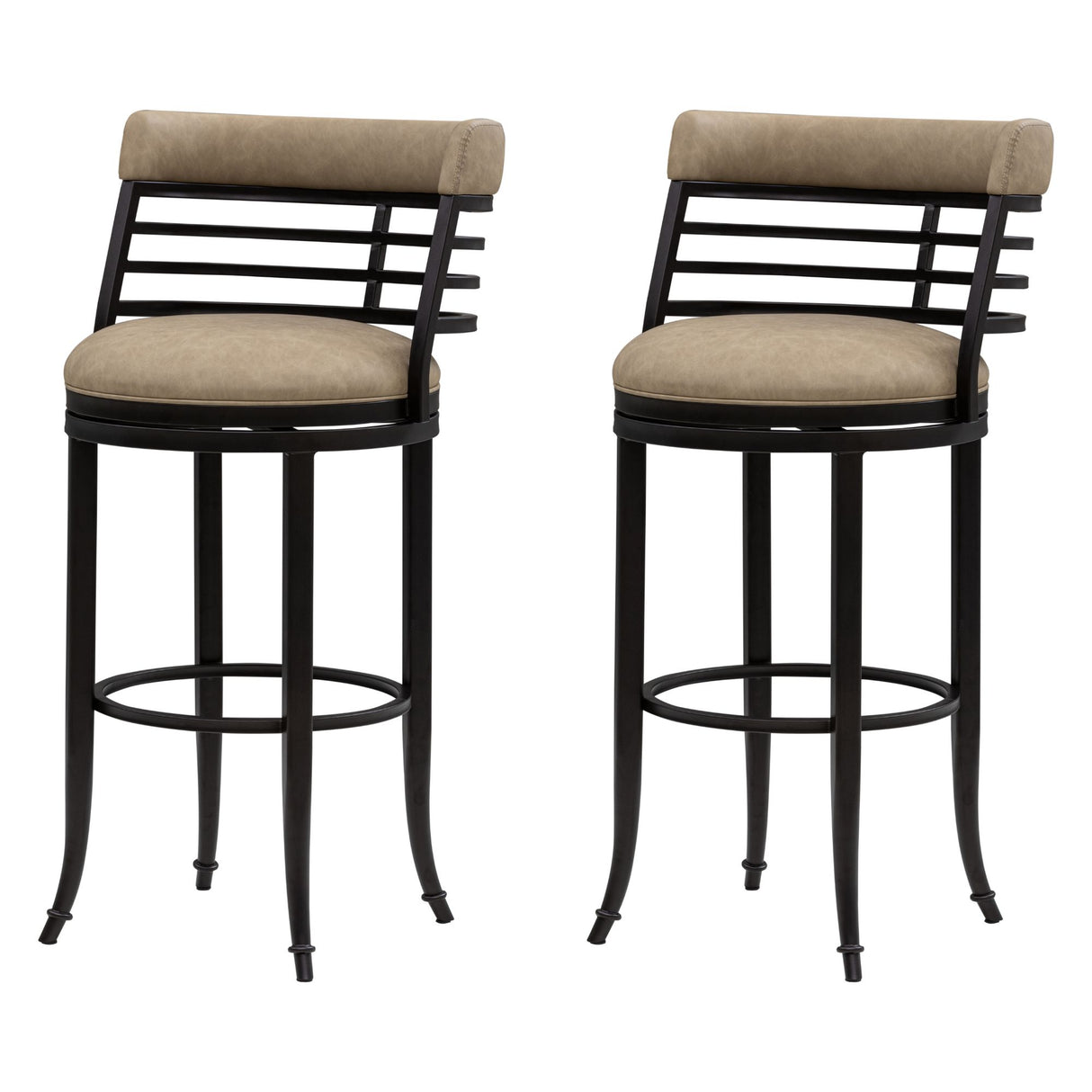 Telia - Upholstered Swivel Bar Height Barstool