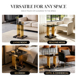 Side Table - Gray / Gold