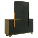 Bernardo - 6 Drawer Dresser And Mirror With Rounded Corners - Nutmeg Brown