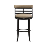 Telia - Upholstered Swivel Bar Height Barstool