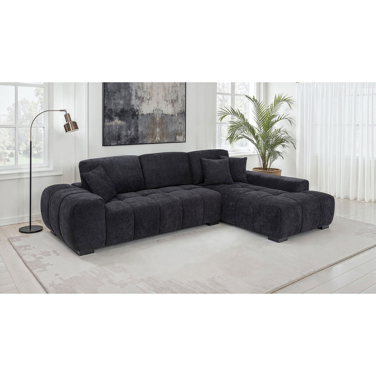 Plather - Sectional Chaise Sofa