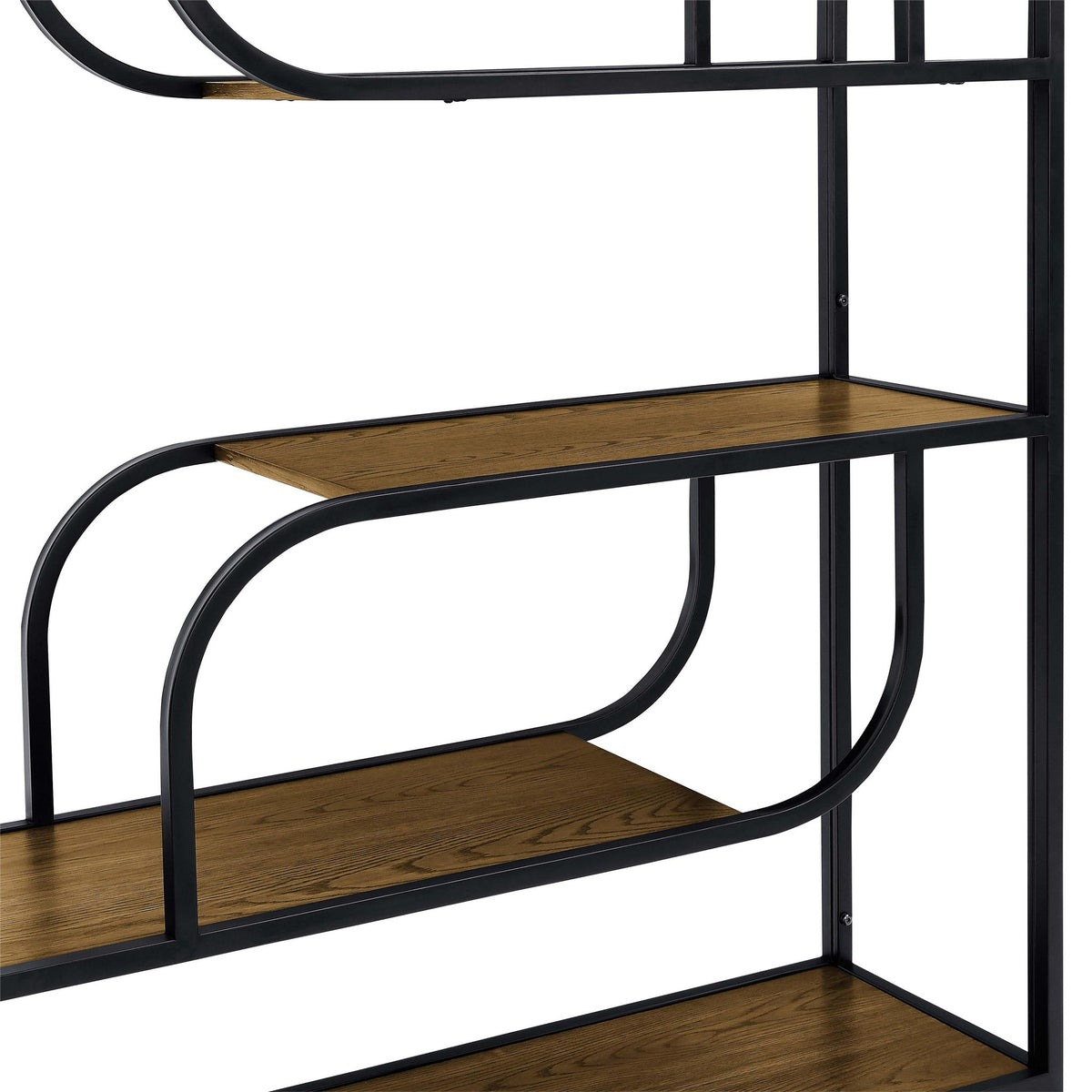 Geometric Bookcase / Display Rack - Black / Brown