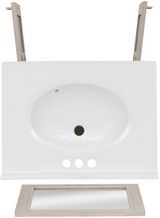 Linon Barkley Sandstone 25" Vanity with Mirror