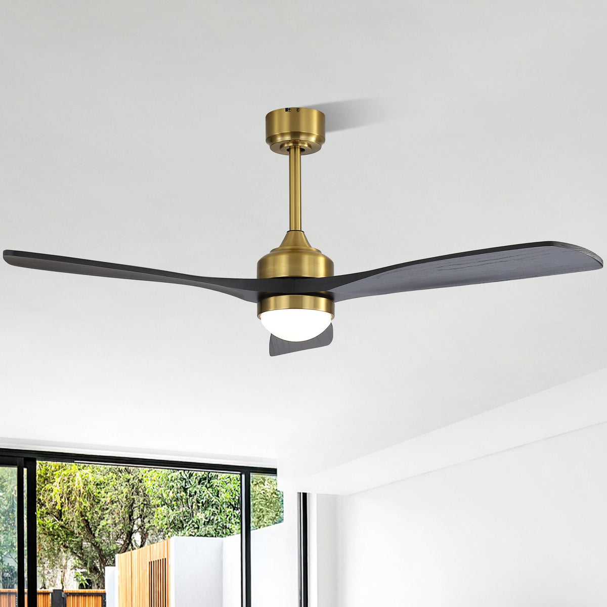 52" Ceiling Fan With Dimmable LED Light, 6 Speed DC Motor, 3 Blades