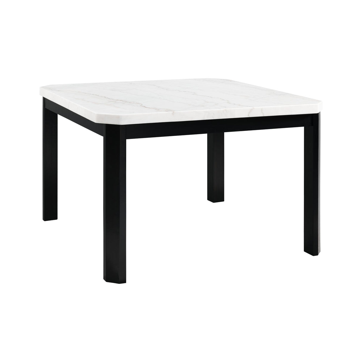 Francesca - 5 Piece Square Counter Dining Set (Table & Four Chairs) - White Marble