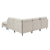 Upholstered Modular Sectional With Tall Legs, Medium Firm Seat