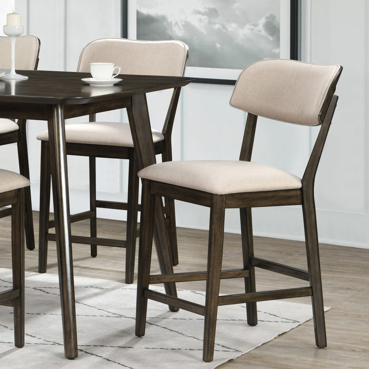 Rex - Open Back Counter Chair (Set of 2) - Brown