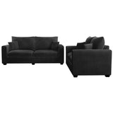 2 Piece Contemporary Style Sofa Set With Matching Pillows