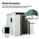 Outdoor Metal Storage Shed Garden Building Heavy Duty 6x4ft Steel