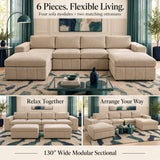 Modular Sectional Sofa, Reversible Set