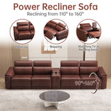 Modular Sofa With Recliners And Cup Holders Sectional Set