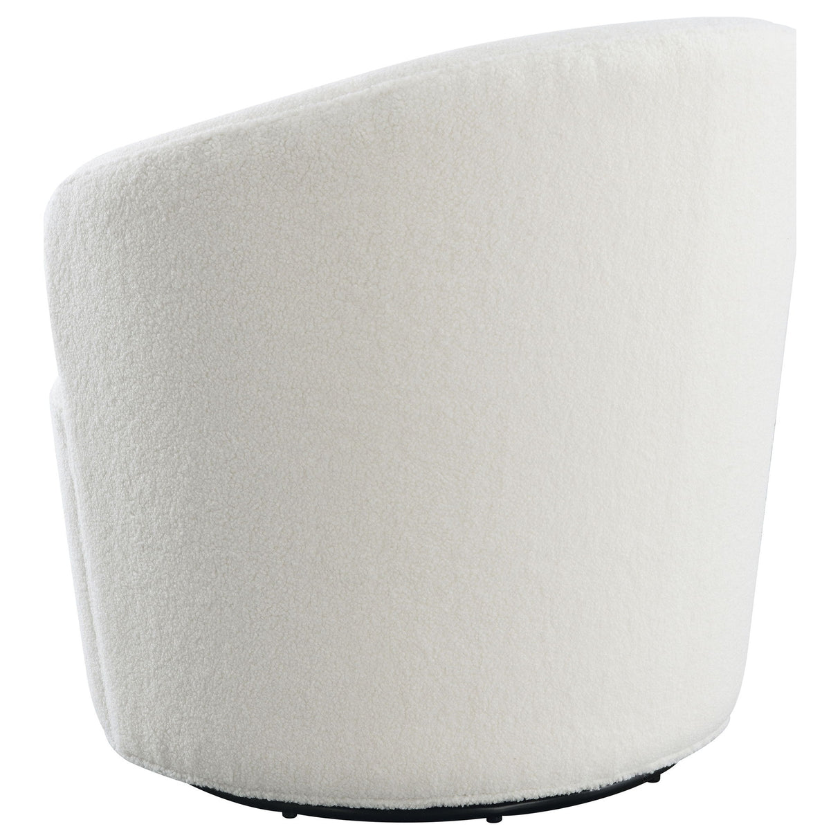 Tempest - Upholstered Barrel Back Swivel Chair - White