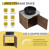 Wall Mounted Bathroom Vanity & Art Sink & 1 Soft Close Door