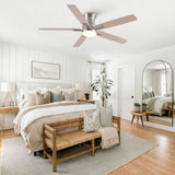 Mordern Flush Mount Ceiling Fan With Light And Remote Control