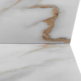 Elegant Vanity Top With Undermount Sink And Backsplash, Sintered Stone