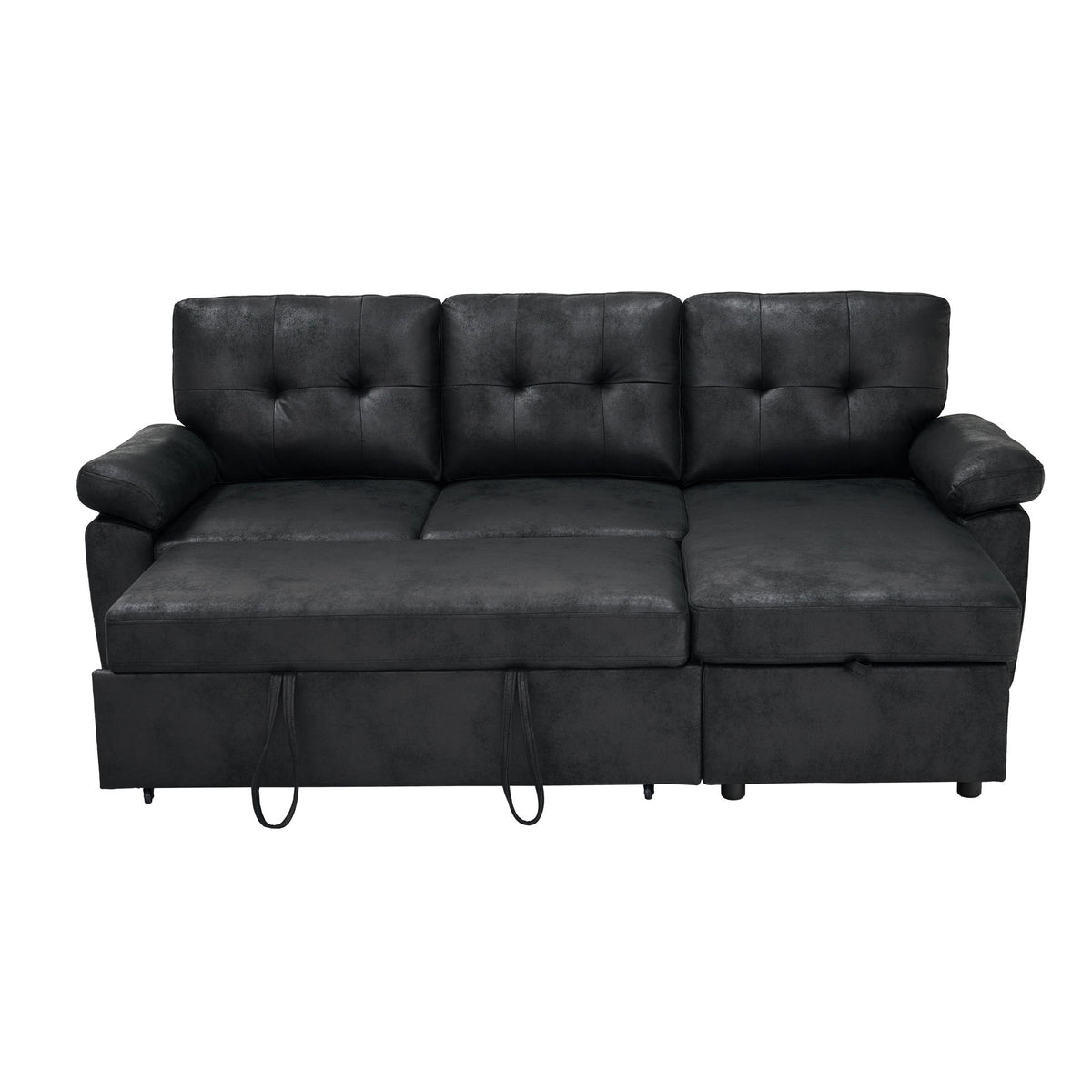 Convertible Sectional Sofa Bed With Pull Out Sleeper And Storage