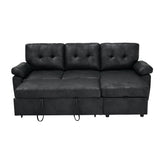 Convertible Sectional Sofa Bed With Pull Out Sleeper And Storage