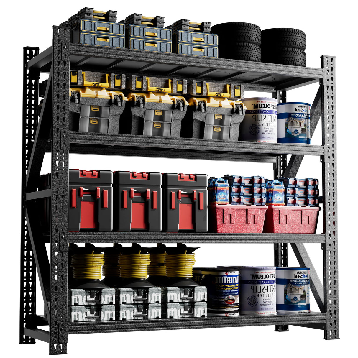 Heavy Duty 4 Shelf Garage Shelving Unit