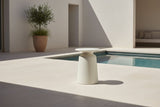 Lithia - Indoor Outdoor Lamp Table - White Concrete Finish