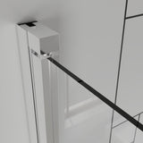 Bifold Frameless Shower Door With Tempered Clear Glass