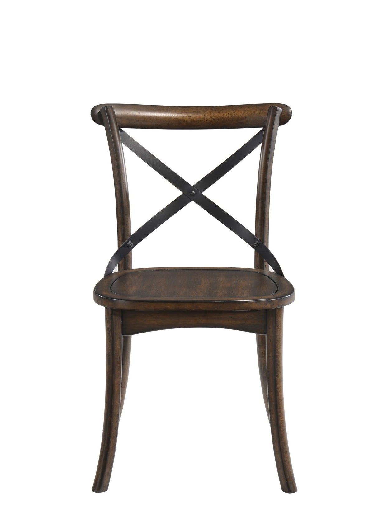 Kaelyn - Metal Side Chair (Set of 2) - Dark Oak - Chair Sets - Alpine Outlets