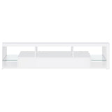 Lance - 2 Drawer TV Stand With Shelves - Gloss White