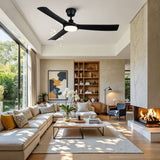 All Weather Outdoor Waterproof Ceiling Fan With Light And Quiet Motor For Patio Porch - Black