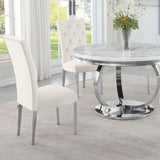 Modern Upholstered Tufted Dining Chair (Set of 2)