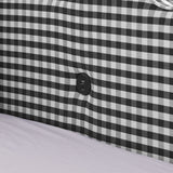Gingham Daybed With USB Charging Port, Wave-Shaped Design