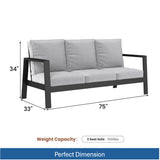 Modern 5 Seat Outdoor Patio Furniture Set With Coffee Table