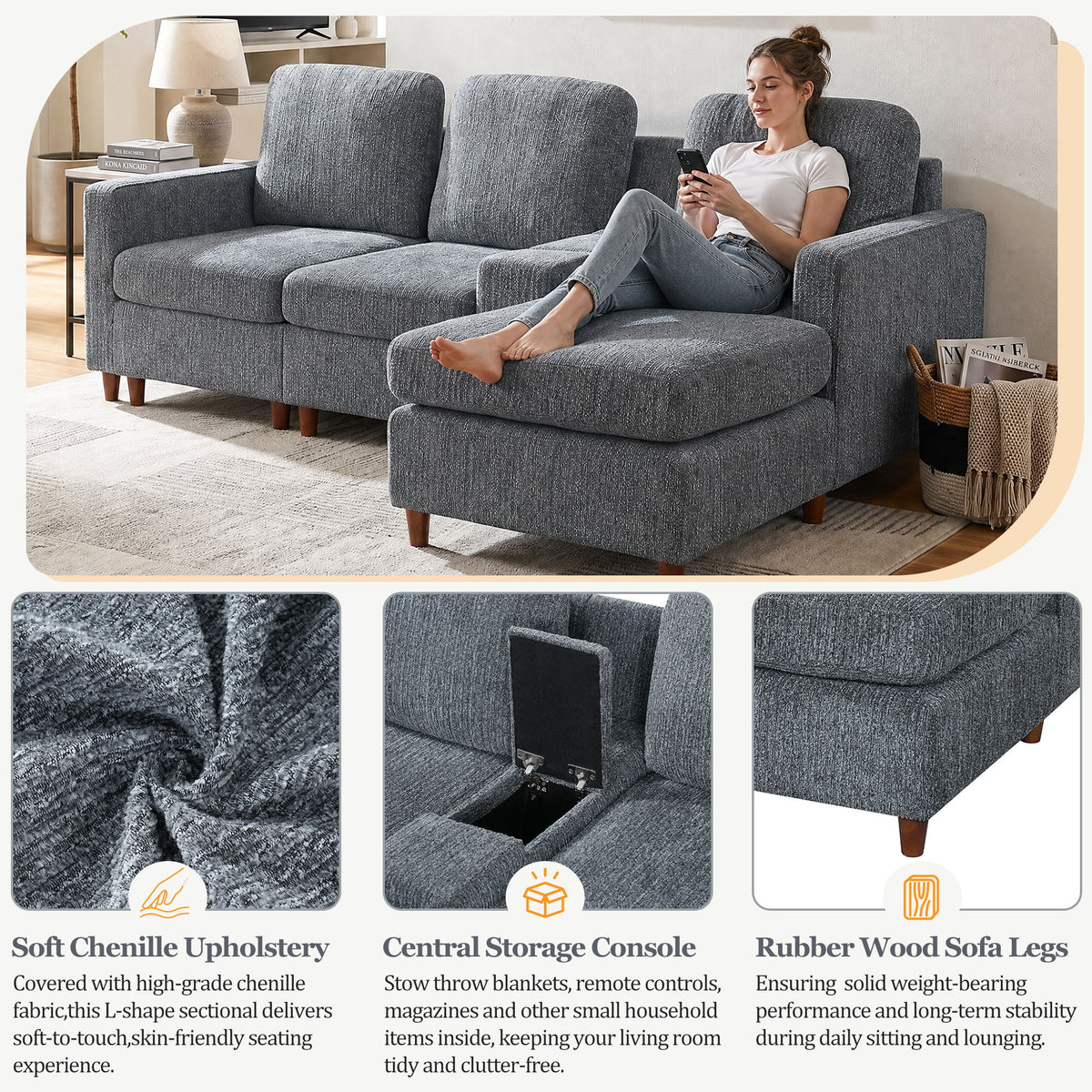 L - Sectional Sofa With Reversible Chaise