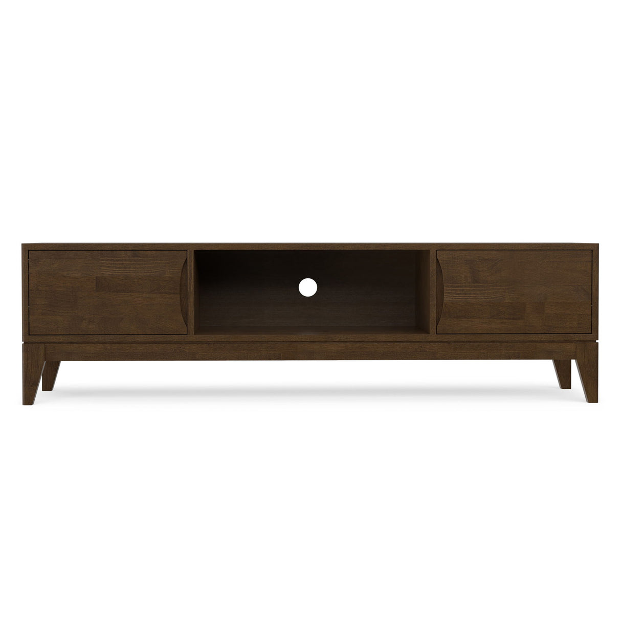 Harper - Low TV Media Stand - Walnut Brown