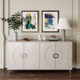 Modern Sideboard Buffet Server Cabinet Lacquered Wood Storage 60x31in