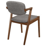 Modern Dining Chair And Zigzag Arm Design (Set of 2)