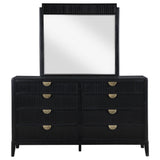 Ennis - 8 Drawer Dresser With Mirror - Black