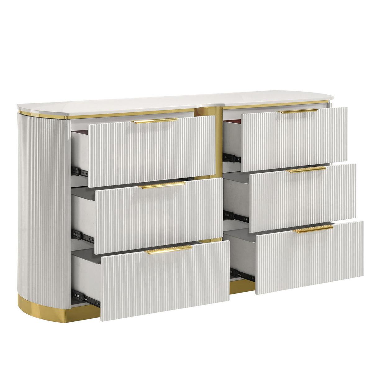 Giovanni - 6 Drawer Dresser (Only Dresser Included, Mirror Not Included) - White