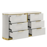 Giovanni - 6 Drawer Dresser (Only Dresser Included, Mirror Not Included) - White