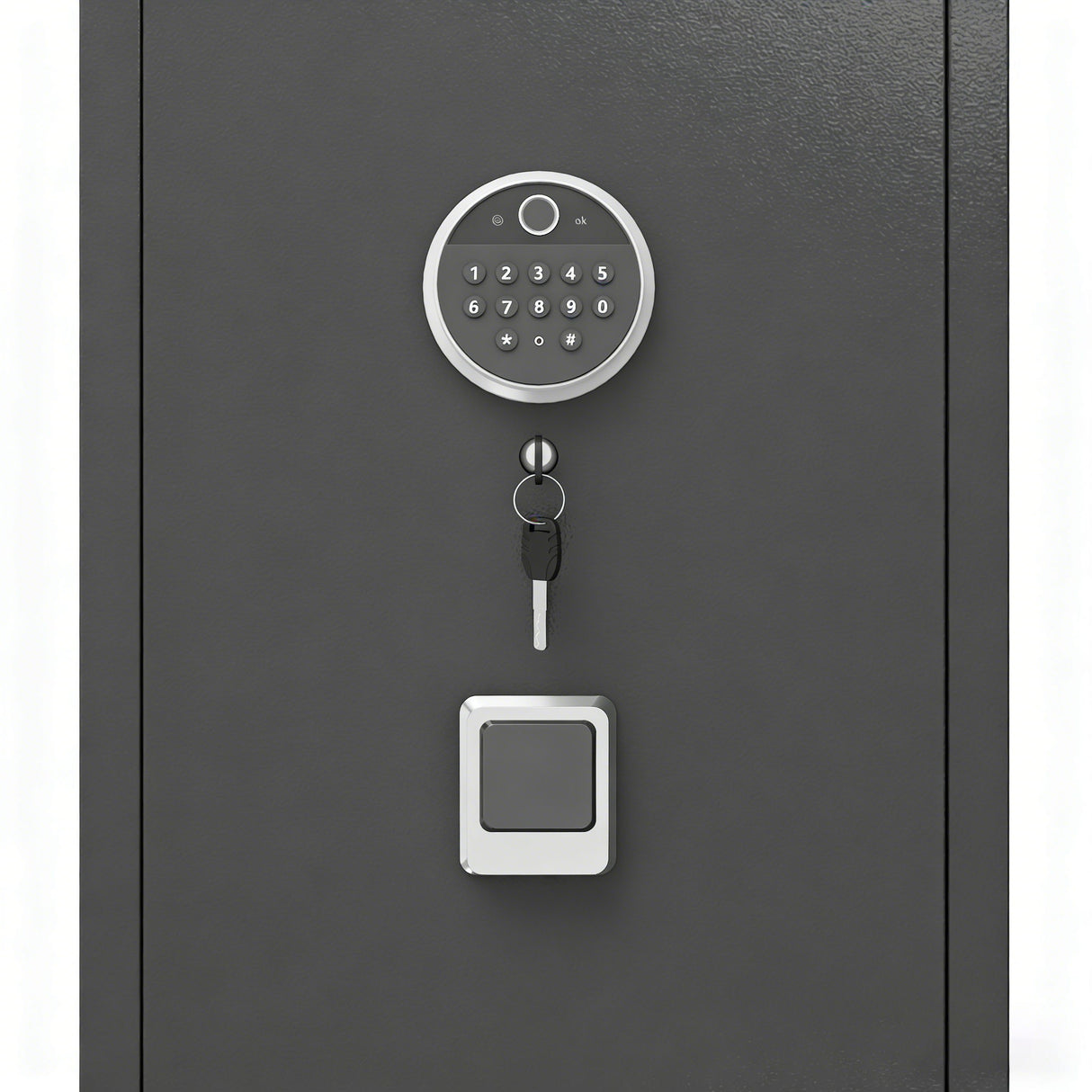 Rifle Safe, Biometric & Keypad Lock, Adjustable Gun Racks With Built In Alarm System