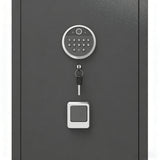 Rifle Safe, Biometric & Keypad Lock, Adjustable Gun Racks With Built In Alarm System